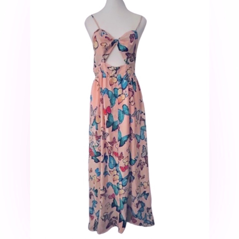 BUTTERFLY Maxi Buddy Love Medium Cut Out Dress Peach Pink Blue Animals Maxi